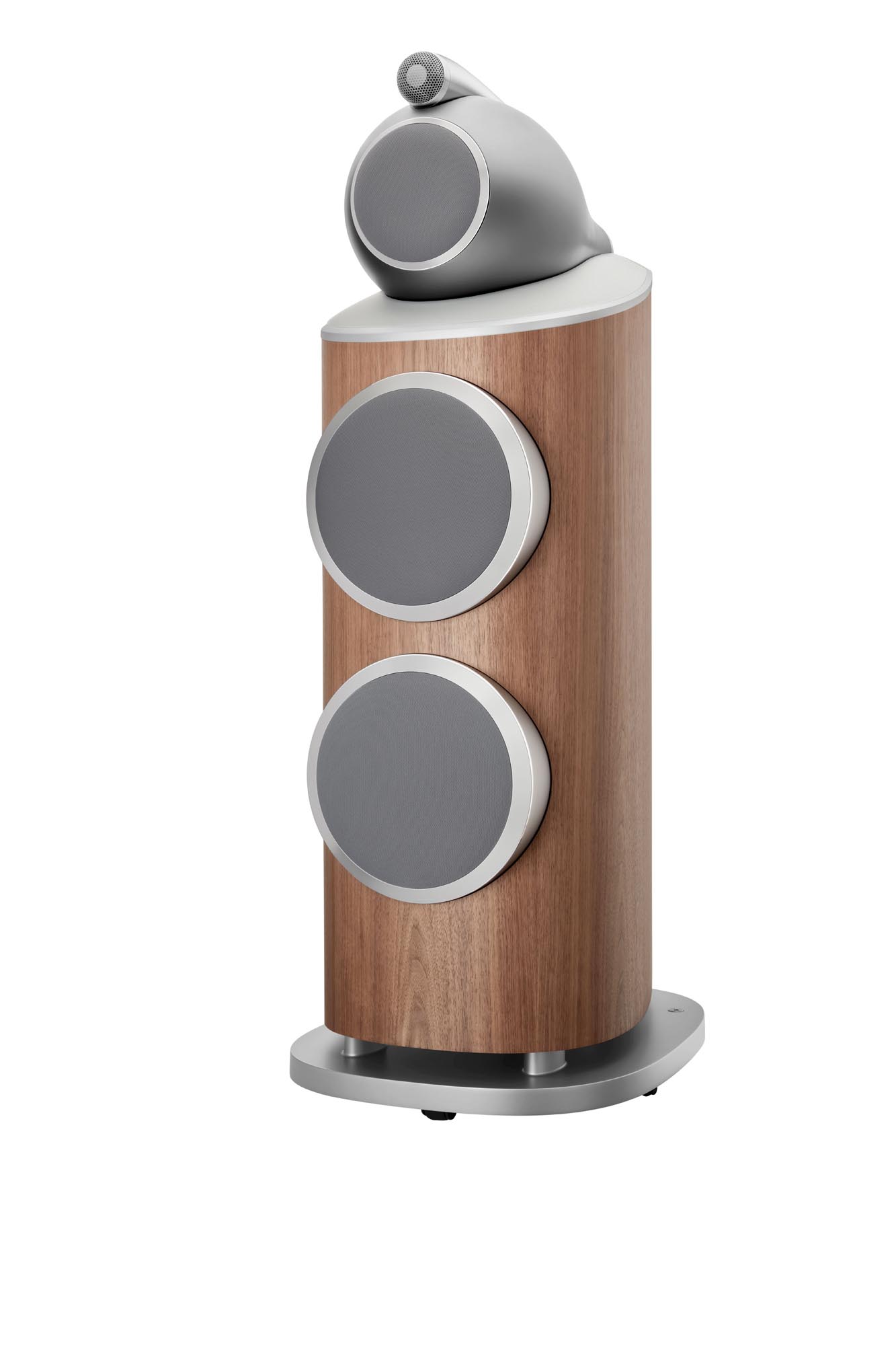 Bowers & Wilkins 801 D4 Satin Walnut mit Abdeckungen