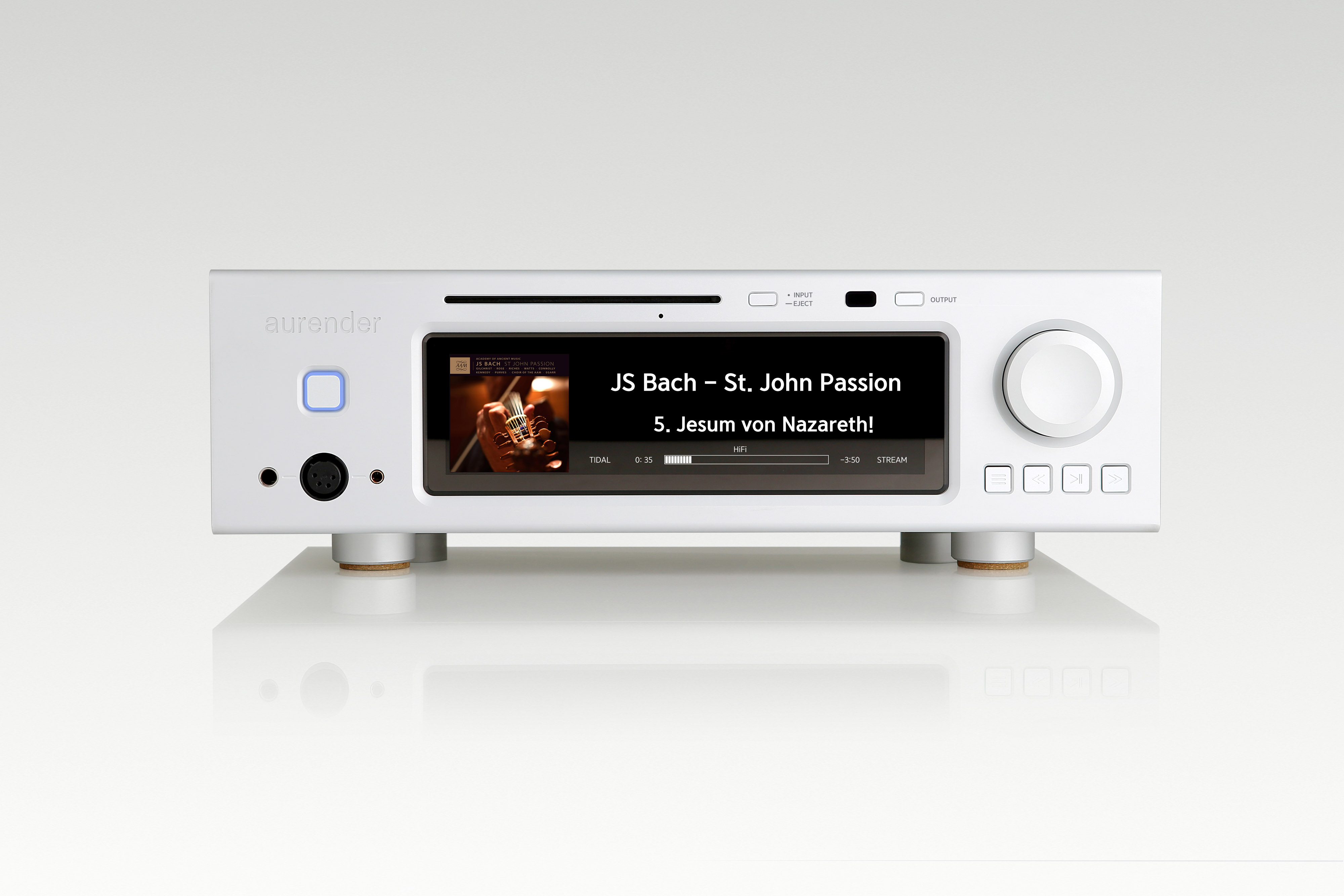 Aurender A30 Silber - CD-Ripper, Audio Streamer und Server mit eingebautem Digital Wandler (DAC)