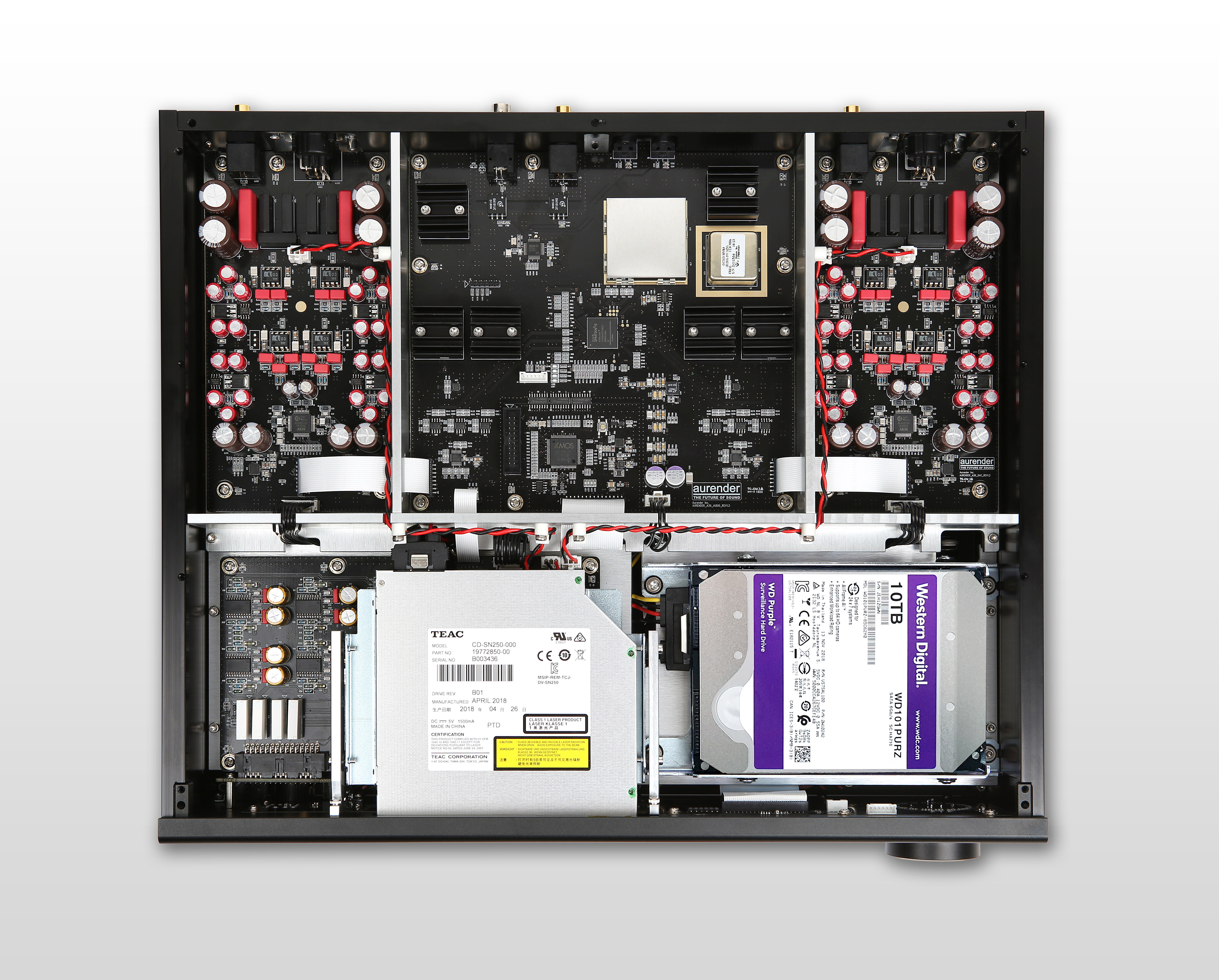 Aurender A30 Schwarz - CD-Ripper, Audio Streamer und Server mit eingebautem Digital Wandler (DAC)