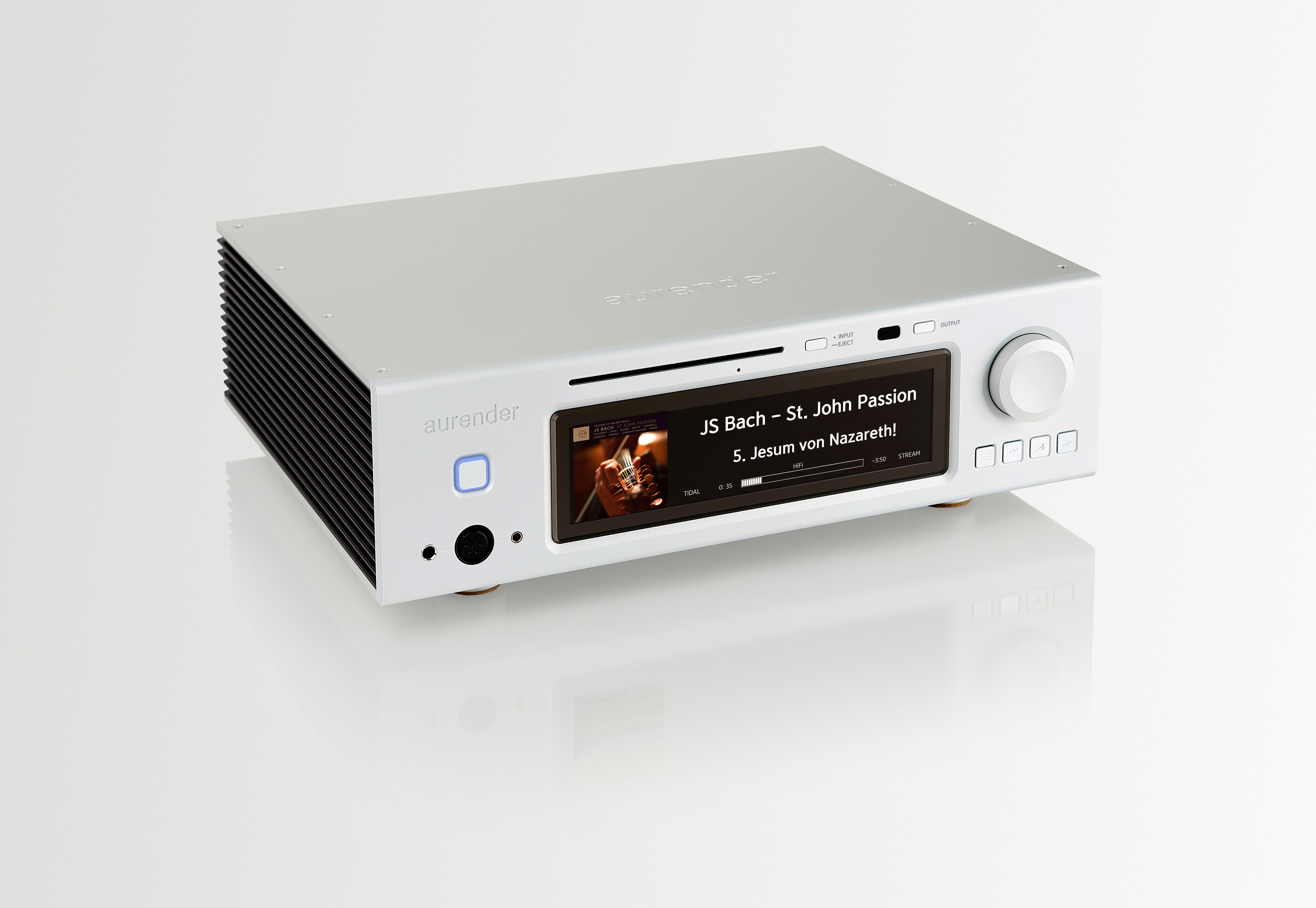 Aurender A30 Silber - CD-Ripper, Audio Streamer und Server mit eingebautem Digital Wandler (DAC)