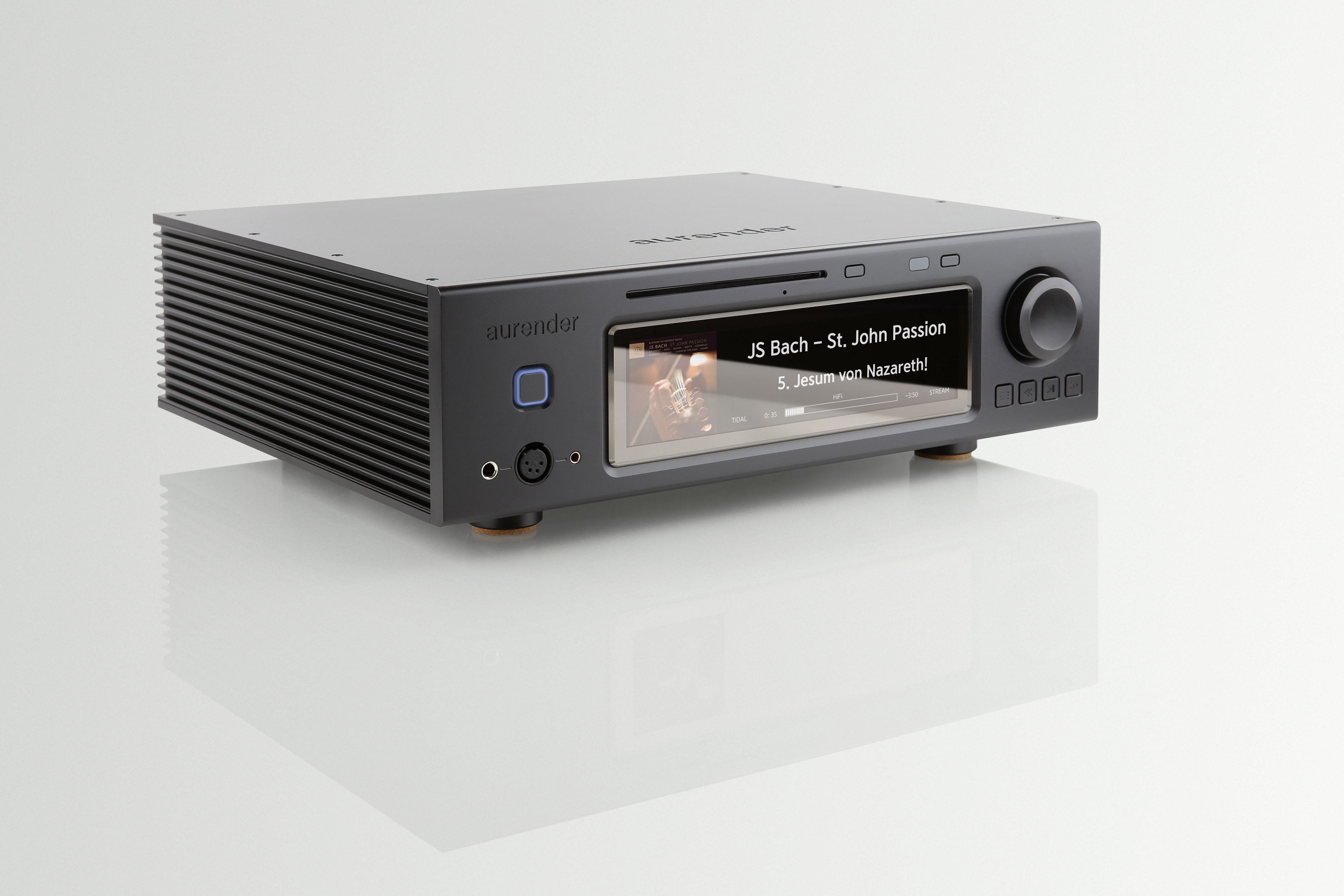 Aurender A30 Schwarz - CD-Ripper, Audio Streamer und Server mit eingebautem Digital Wandler (DAC)